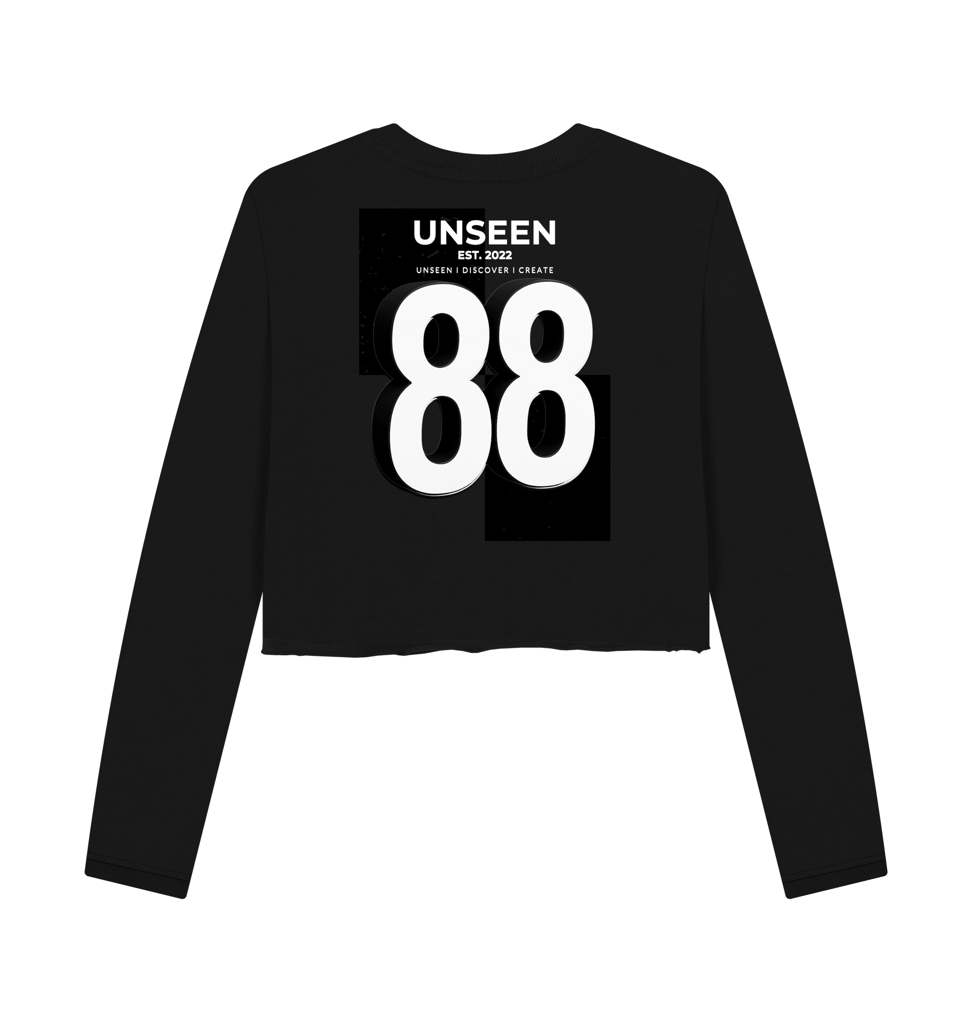 Black Printed Boxy Jumpers Back