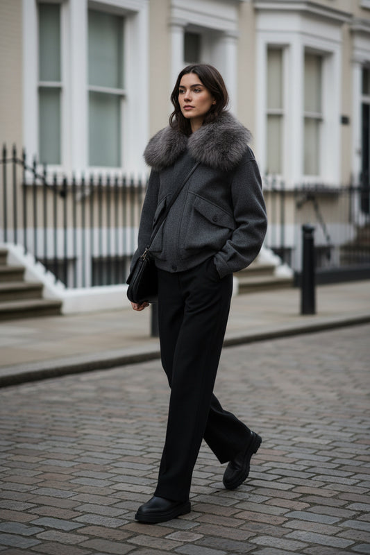 Eprolo loose casual winter cotton sweater jacket, warm and comfortable for cold weather, shown in a relaxed fit style.