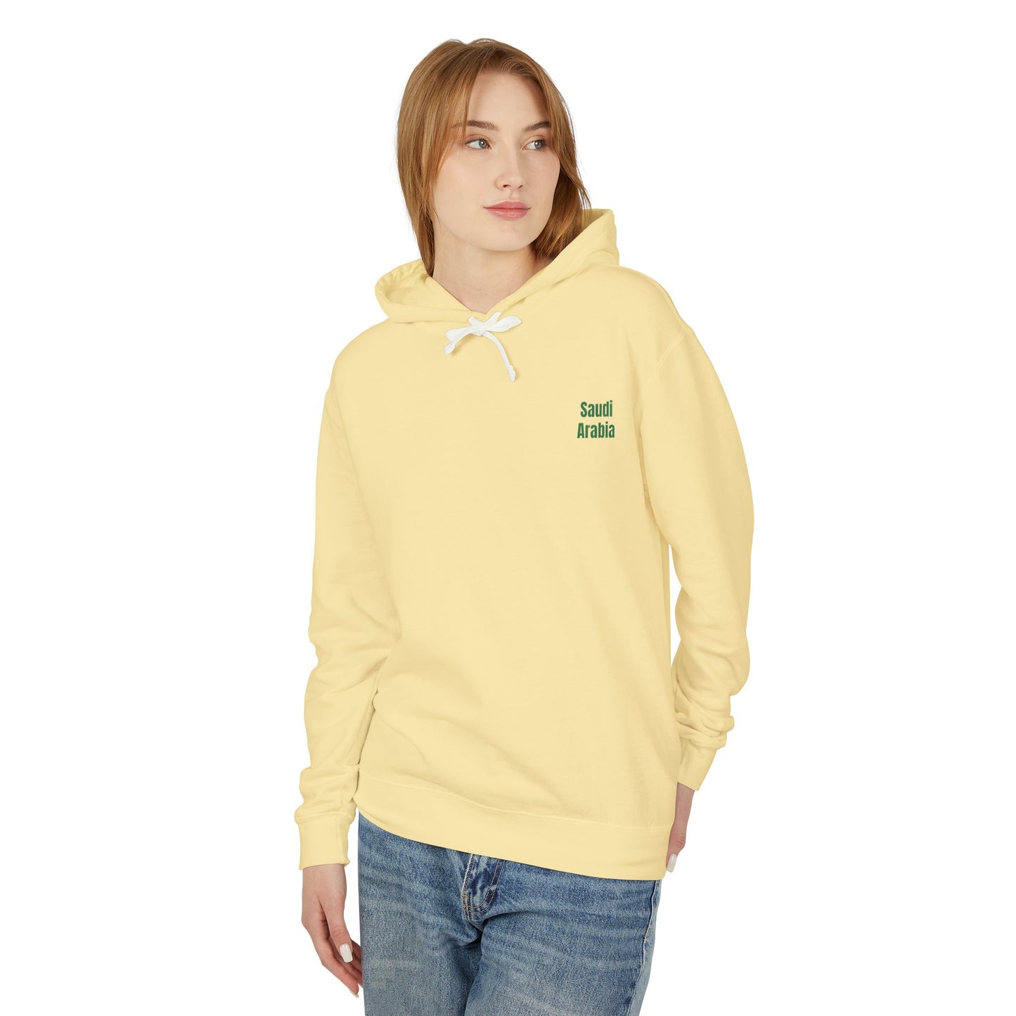 Saudi Arabia Lightweight Hooded Sweatshirt - Premium Hoodie from Printify - Just $48.41! Shop now at Craftklart.store