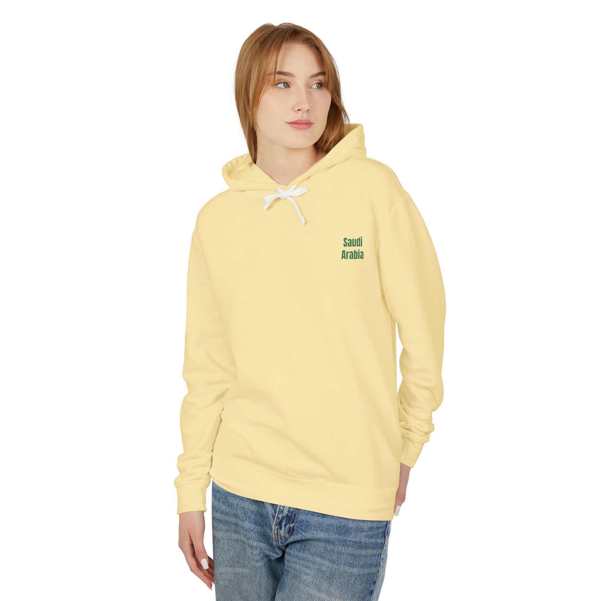 Saudi Arabia Lightweight Hooded Sweatshirt - Premium Hoodie from Printify - Just $48.41! Shop now at Craftklart.store