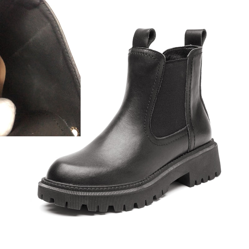 Chelsea Boots — Genuine Leather Ankle Boots for Women