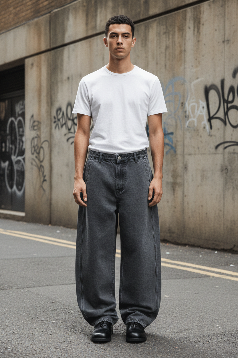 The Unseen Curved Blade Denim — Washed