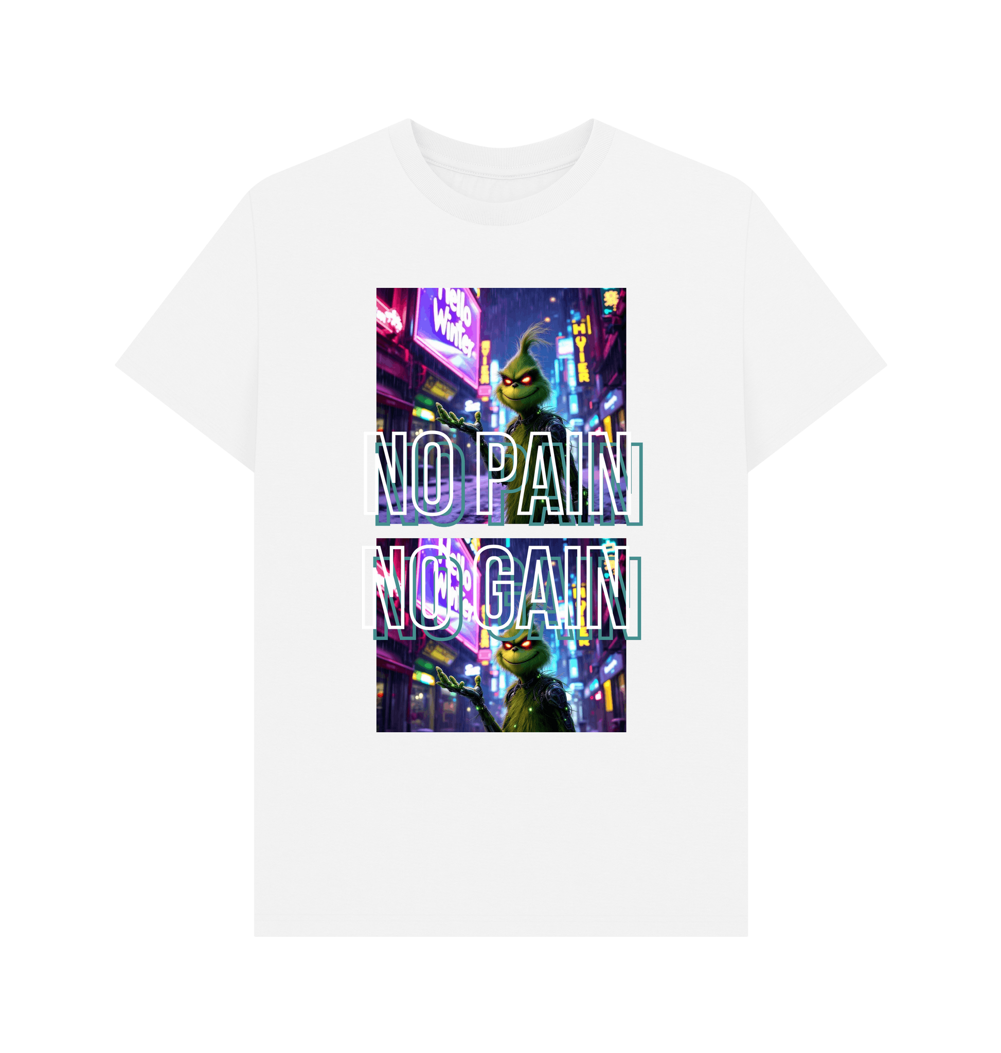 White Printed T-shirt Front