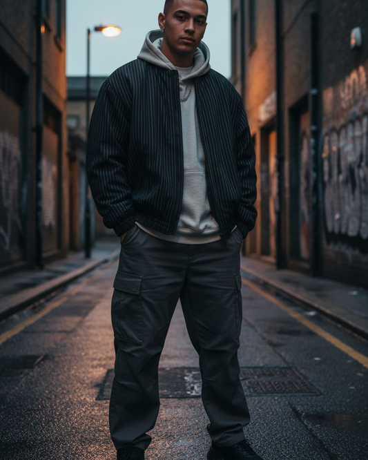 Unisex Striped Full-Zip Track Jacket