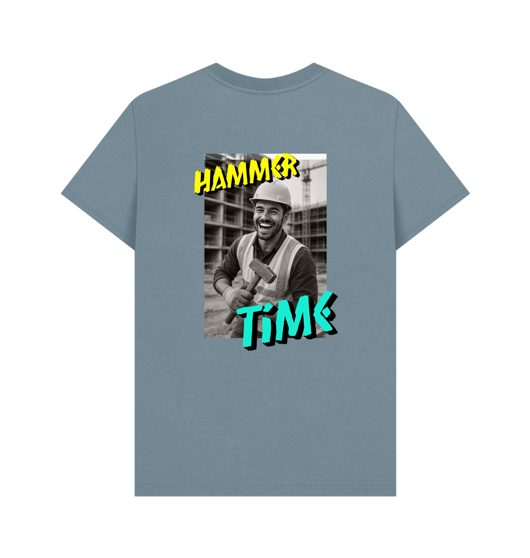 Stone Blue Printed T-shirt Back