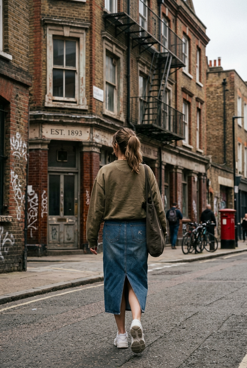 Urban K Washed Denim Skirt