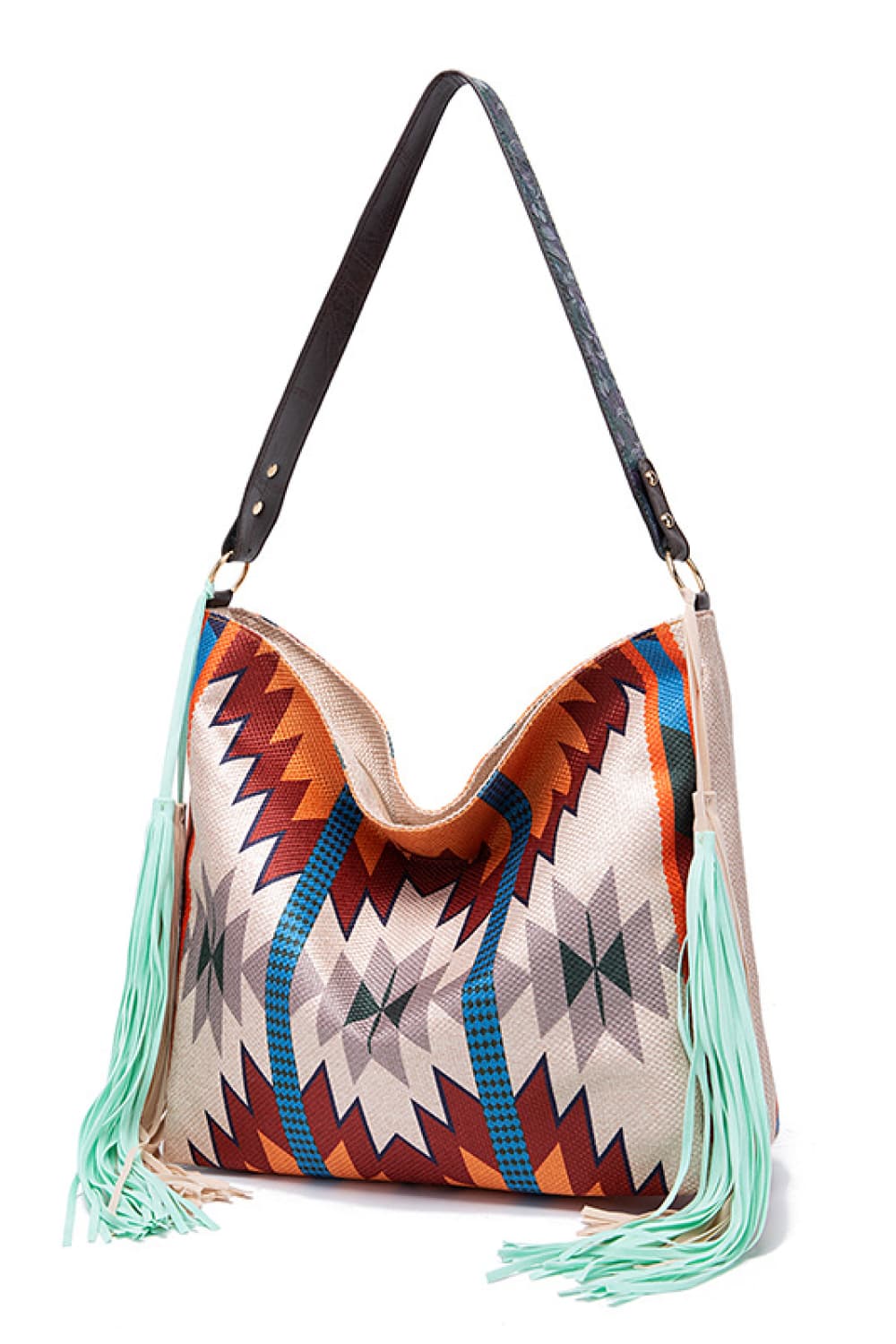 Geometric Canvas Tote Bag - Premium Crossbody Bag from Trendsi - Just $29.75! Shop now at Craftklart.store