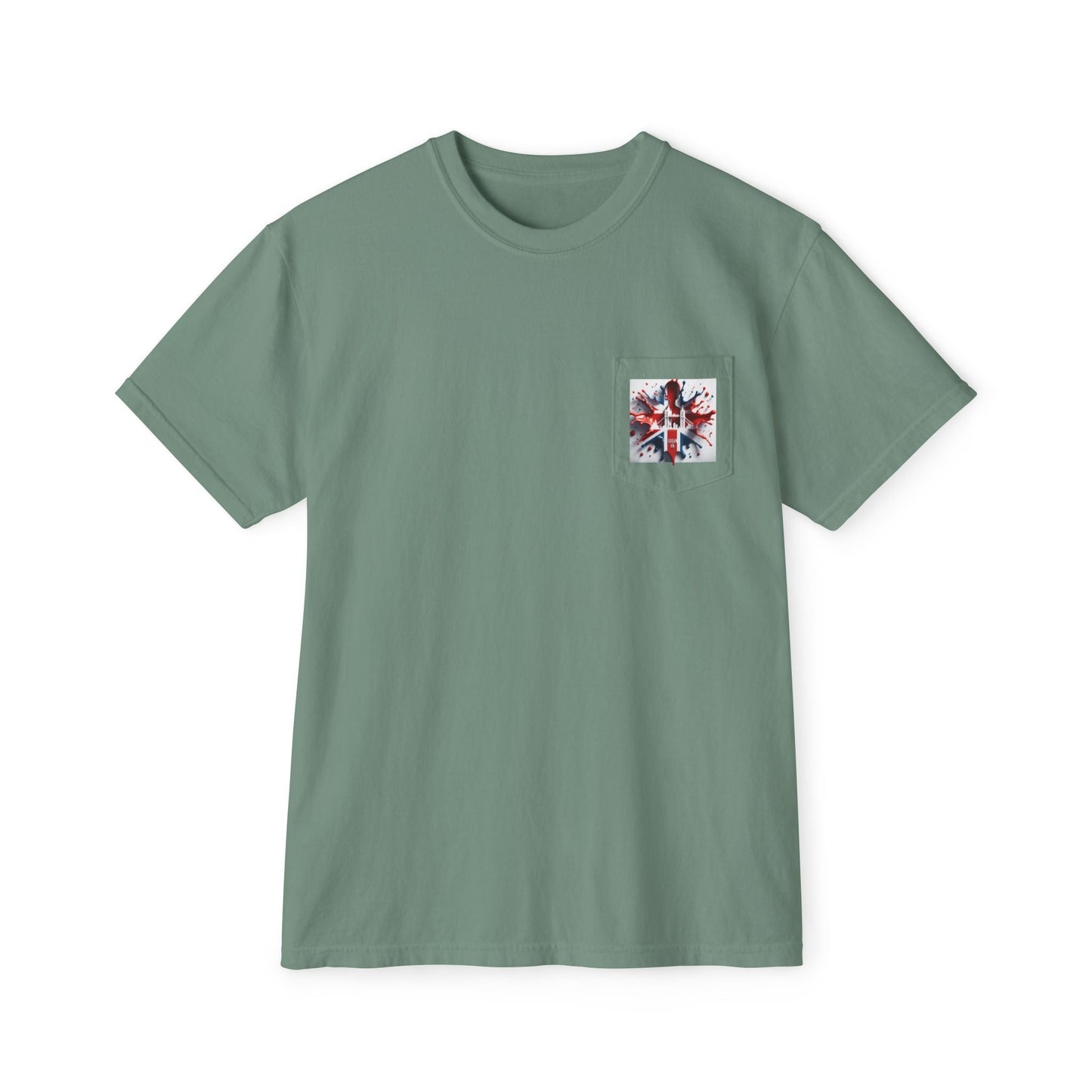 Adventure-Inspired Unisex Pocket T-Shirt with UK Design - Premium T-Shirt from Printify - Just $33! Shop now at Craftklart.store