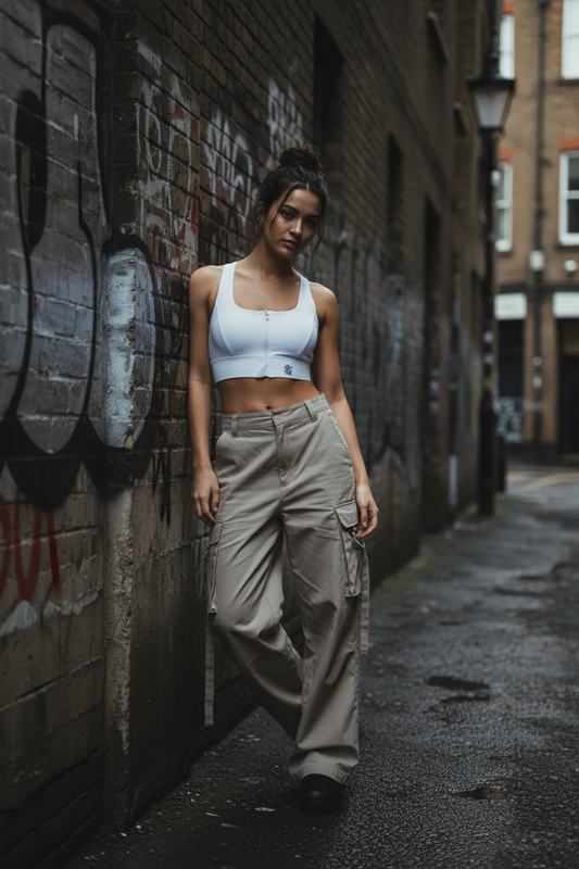 Black Craftklart active tank top for women, showcasing a sleek, minimal design ideal for activewear and streetwear styles.