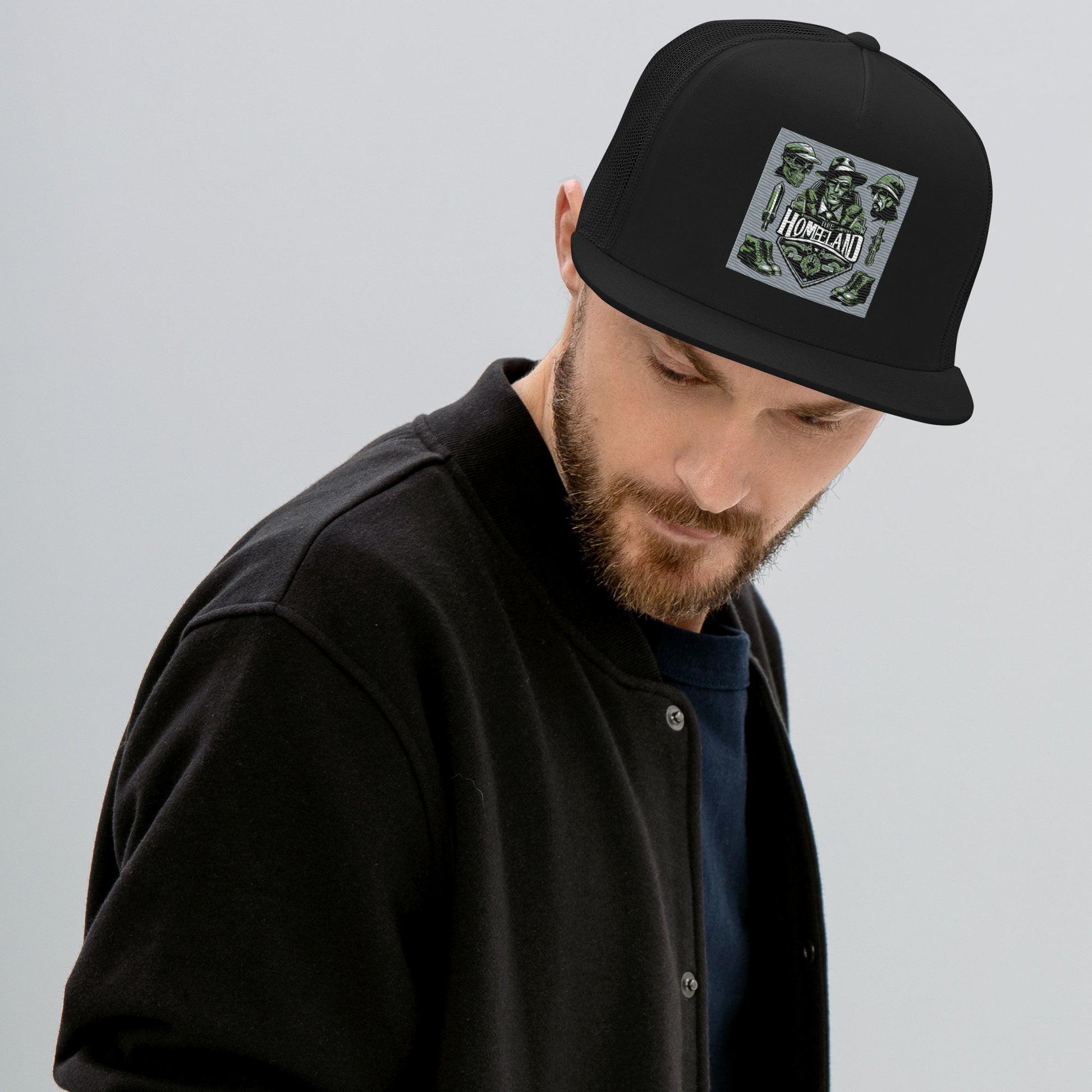 Homieland Trucker Cap - Premium Cap from Craftklart.store - Just $16! Shop now at Craftklart.store