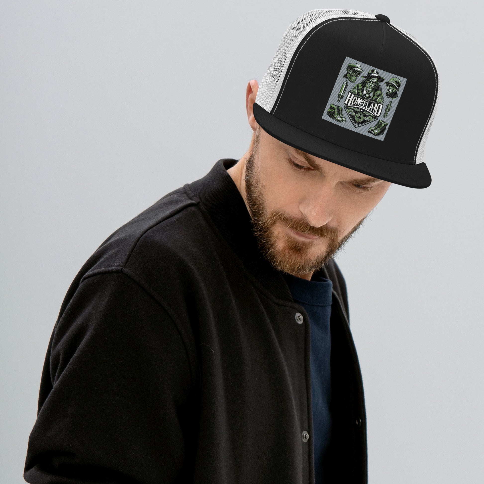 Homieland Trucker Cap - Premium Cap from Craftklart.store - Just $16! Shop now at Craftklart.store