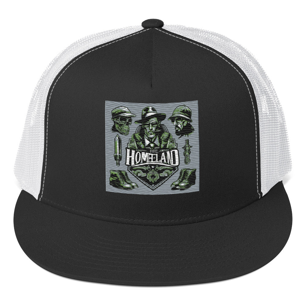 Homieland Trucker Cap - Premium Cap from Craftklart.store - Just $16! Shop now at Craftklart.store