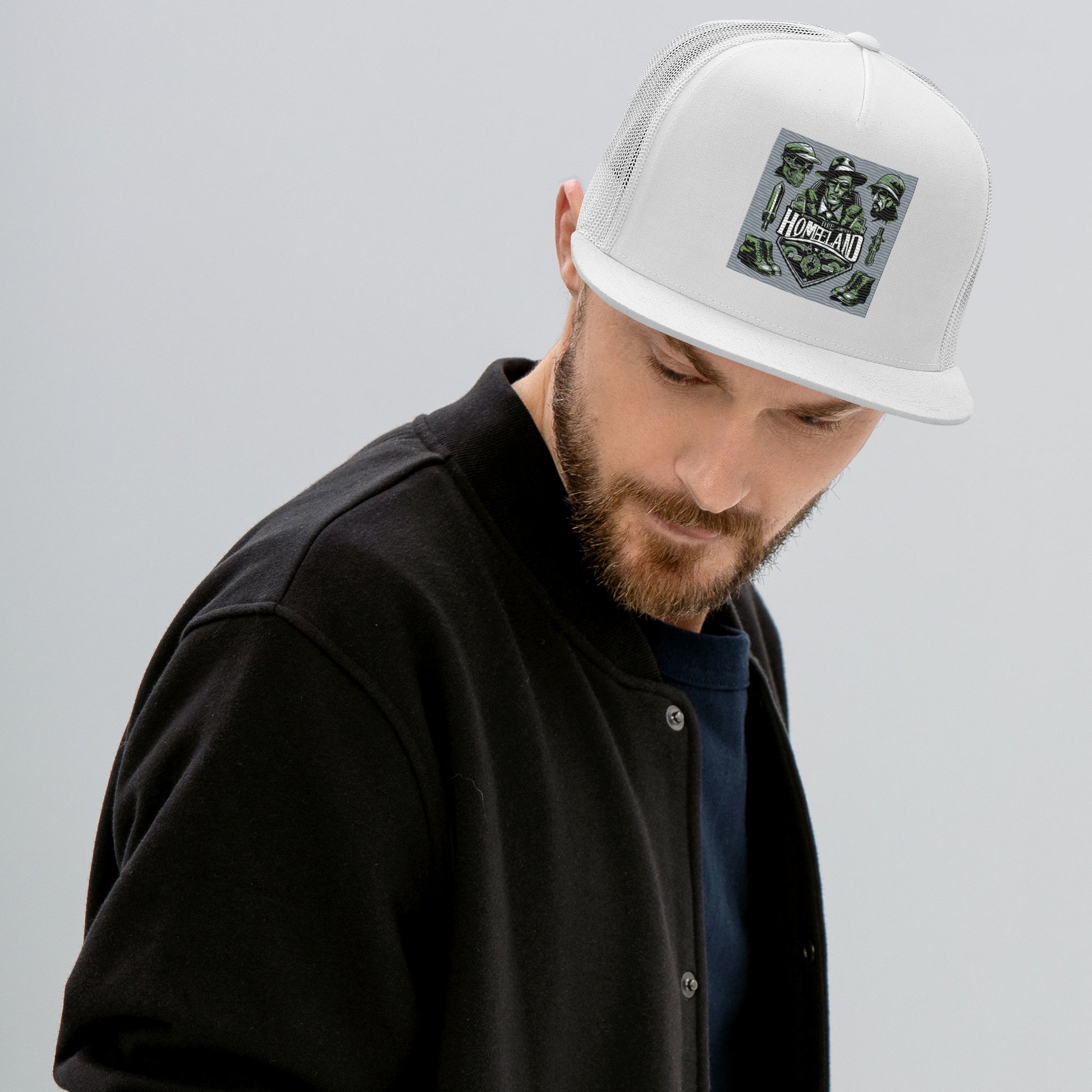 Homieland Trucker Cap - Premium Cap from Craftklart.store - Just $16! Shop now at Craftklart.store