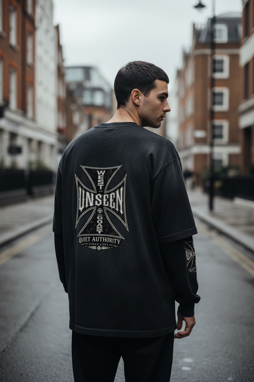West Coast UNSEEN Washed Vintage Long-Sleeve Tee