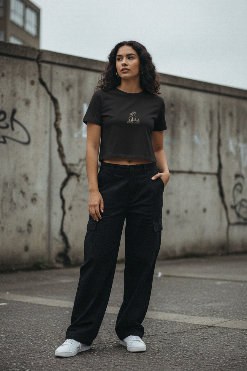 Cropped Cotton Tee — 190GSM