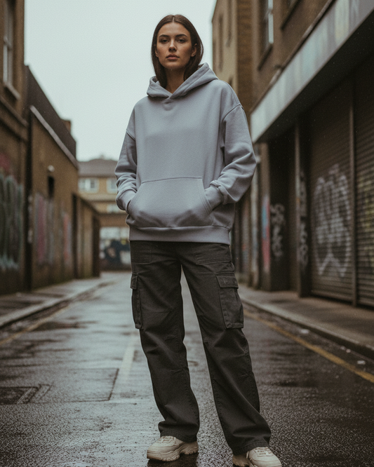 Quiet Form Hoodie — Ladies | 460GSM Oversized Heavyweight