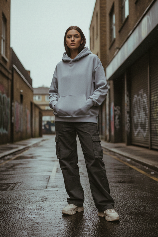Quiet Form Hoodie — Ladies | 460GSM Oversized Heavyweight