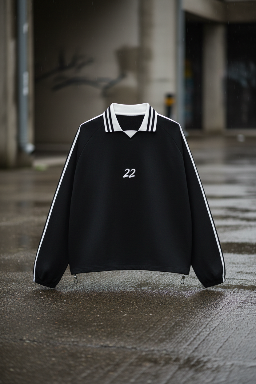 Contrast Collar Oversized Sweatshirt — 380GSM Heavyweight