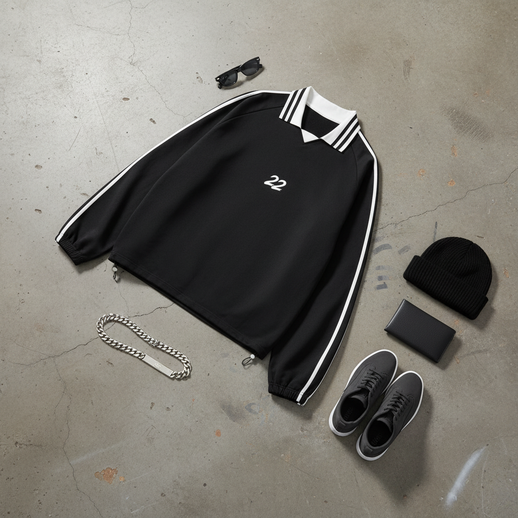 Contrast Collar Oversized Sweatshirt — 380GSM Heavyweight