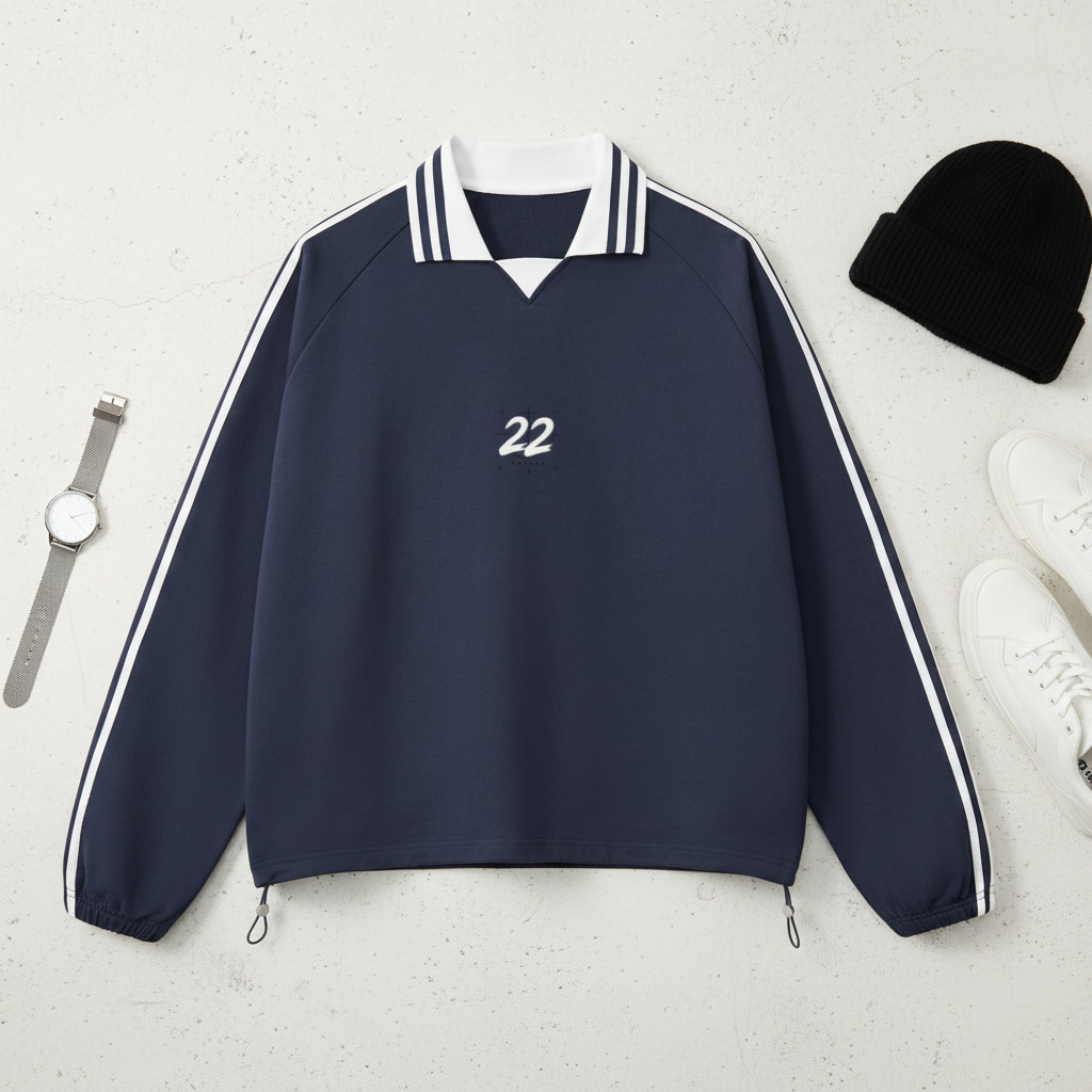 Contrast Collar Oversized Sweatshirt — 380GSM Heavyweight
