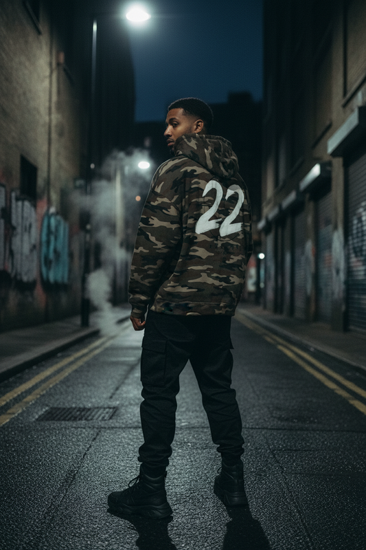 Heavyweight Camo Hoodie — 420GSM Oversized Drop-Shoulder | Craftklart