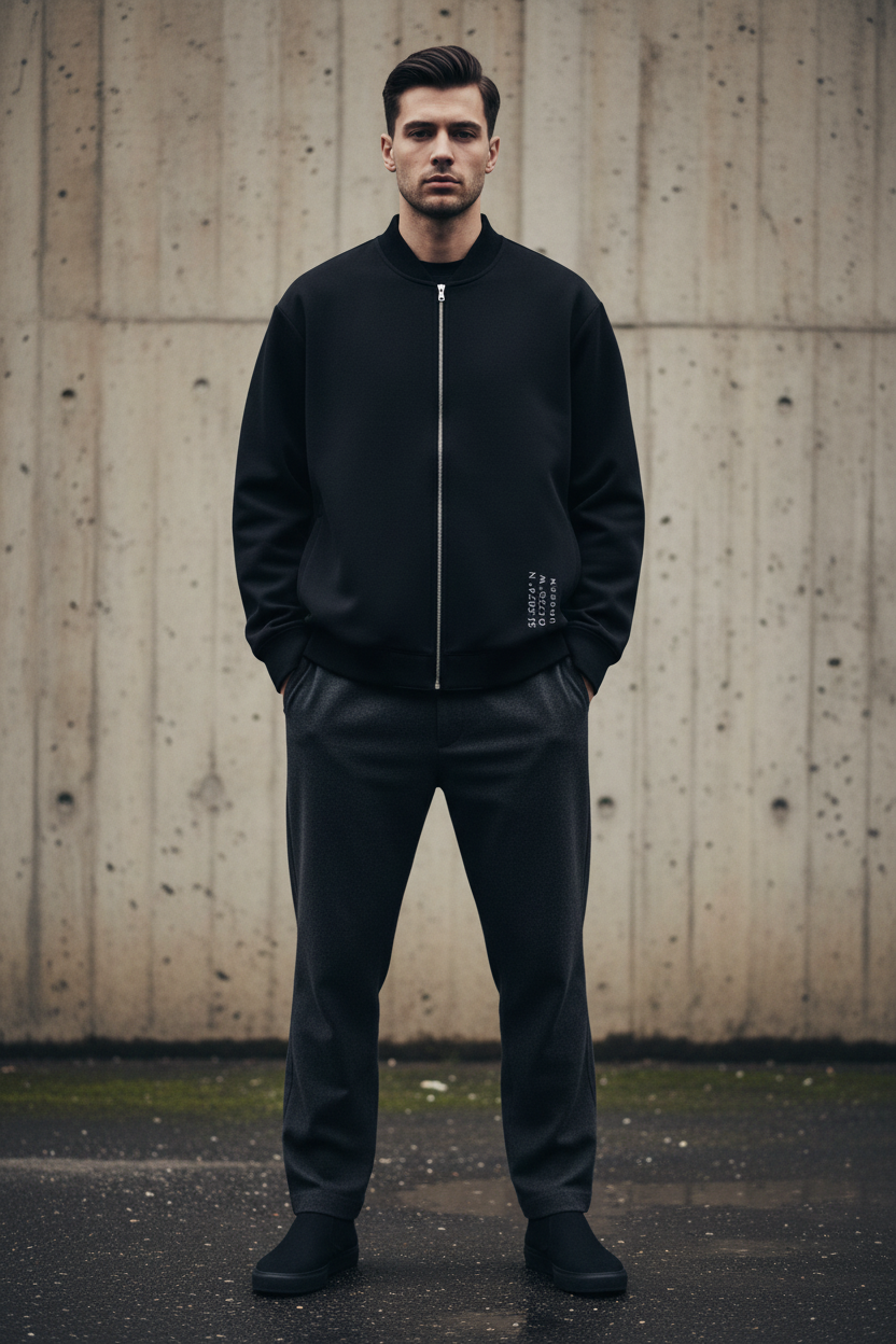 Unseen Fleece Zip-Up Baseball Jacket — 360 GSM Heavyweight