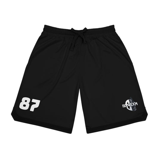 Random 87 Basketball Rib Shorts (AOP) - Premium Shorts from Craftklart.store - Just $25.23! Shop now at Craftklart.store