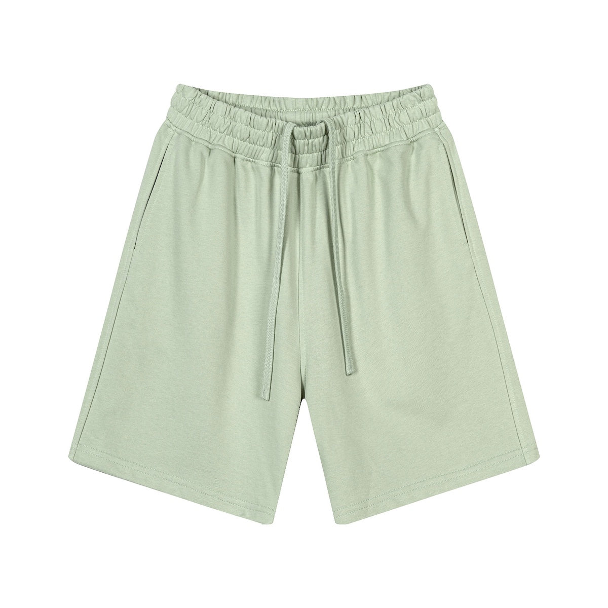 Green heavyweight sweat shorts by Craftklart, featuring 280GSM fabric and a comfortable, stylish design.