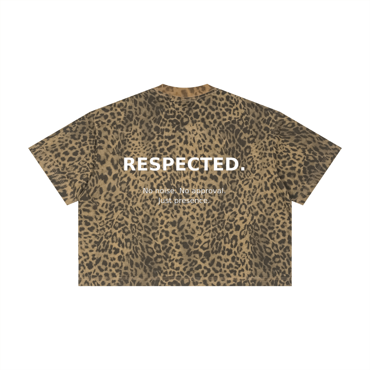 Craftklart Unisex Leopard Print Boxy Tee — Drop Shoulder, Crop Fit