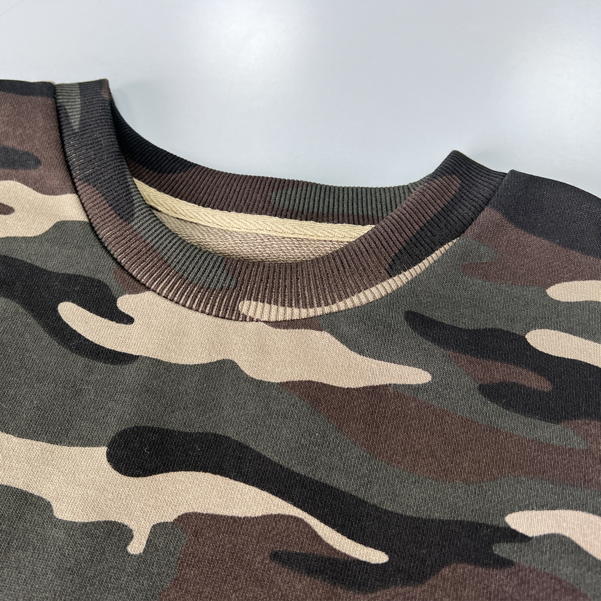 Camo Heavyweight Crewneck — 420GSM Oversized Sweatshirt