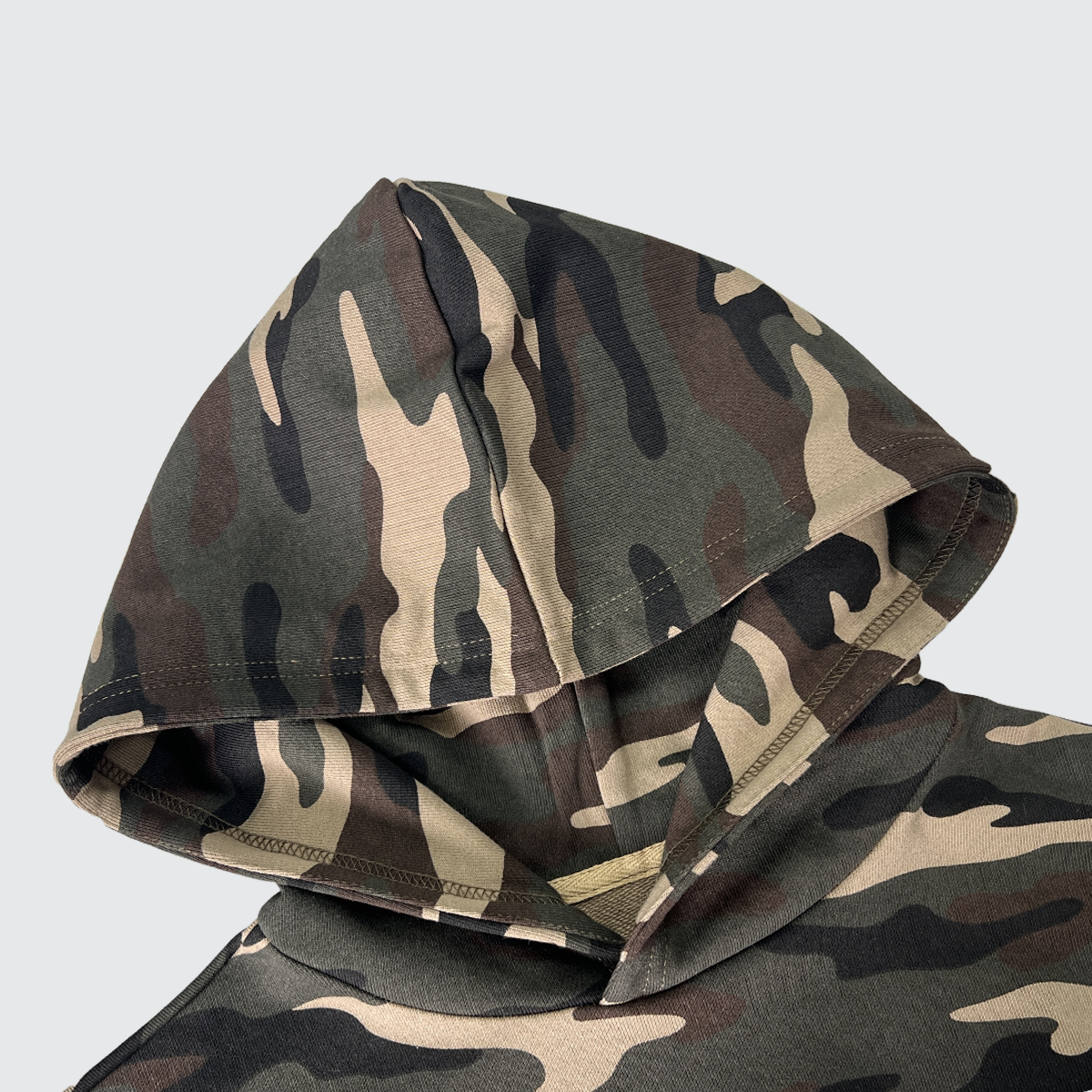 Heavyweight Camo Hoodie — 420GSM Oversized Drop-Shoulder | Craftklart