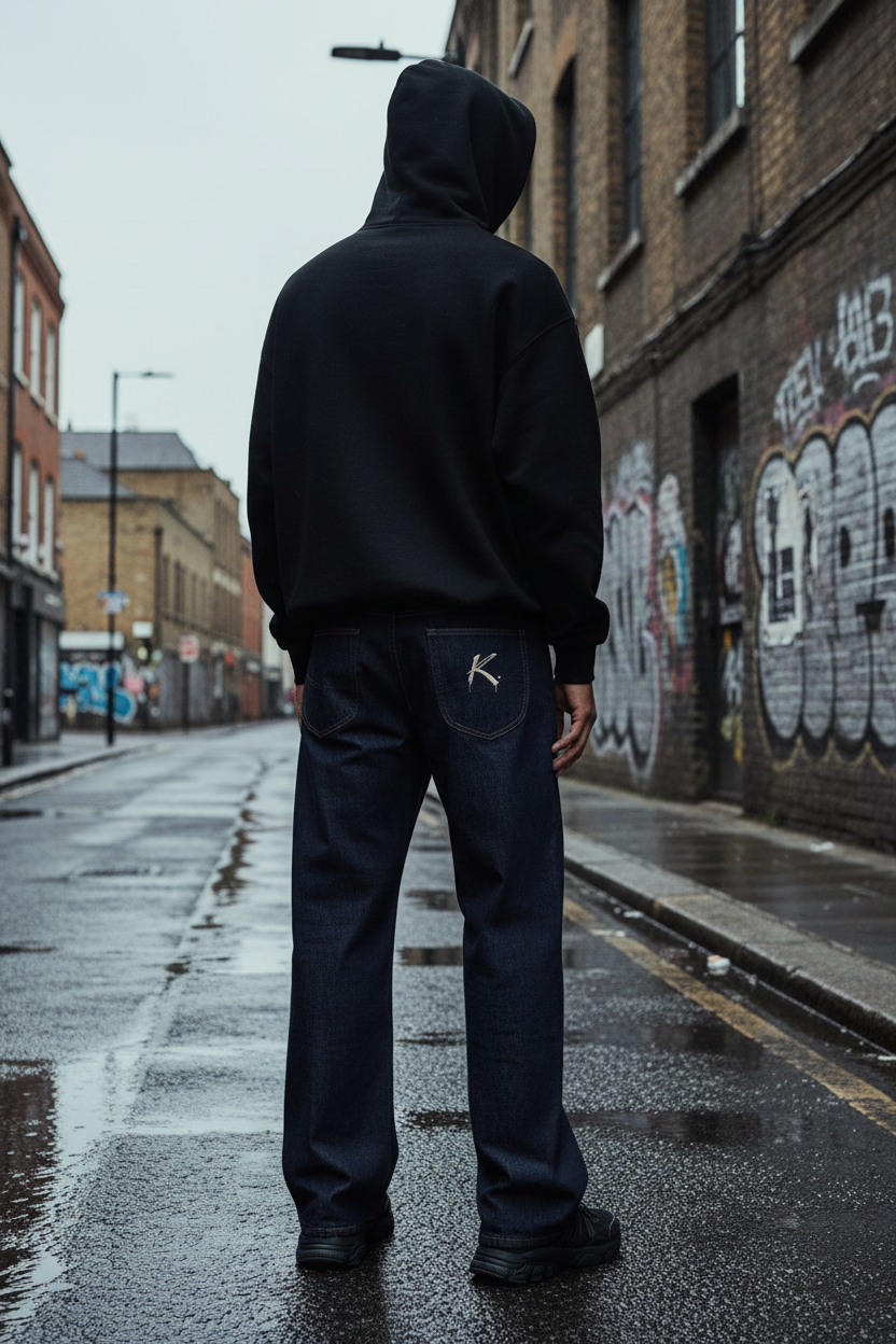 Men's Loose Fit Wide Leg Jeans