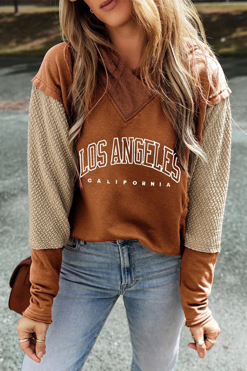 Letter Graphic Long Sleeve Hoodie - Premium Hoodie from Trendsi - Just $34.45! Shop now at Craftklart.store