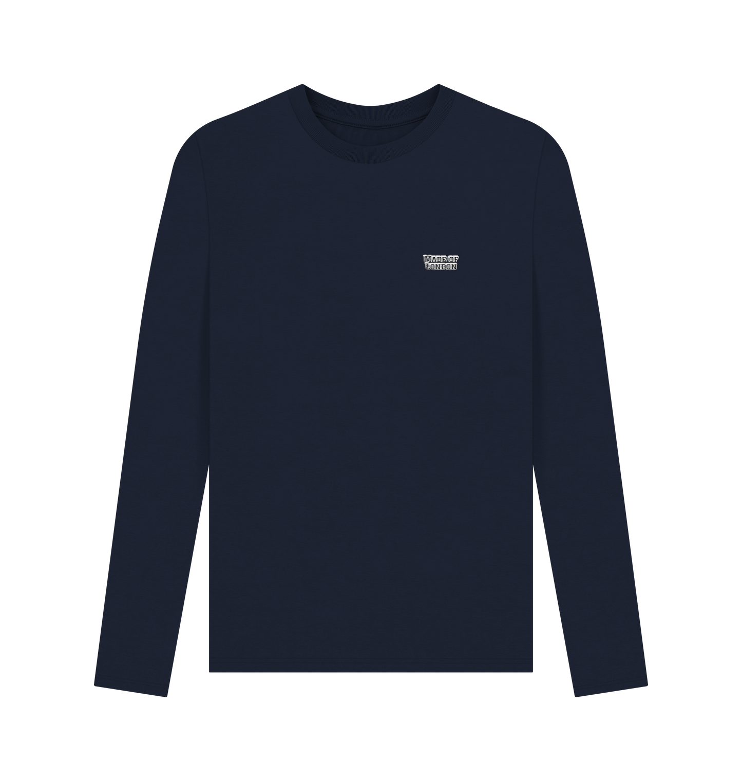 CKL London Made Long Sleeve Organic Cotton Top, soft beige longsleeve shirt with a relaxed fit and round neckline.