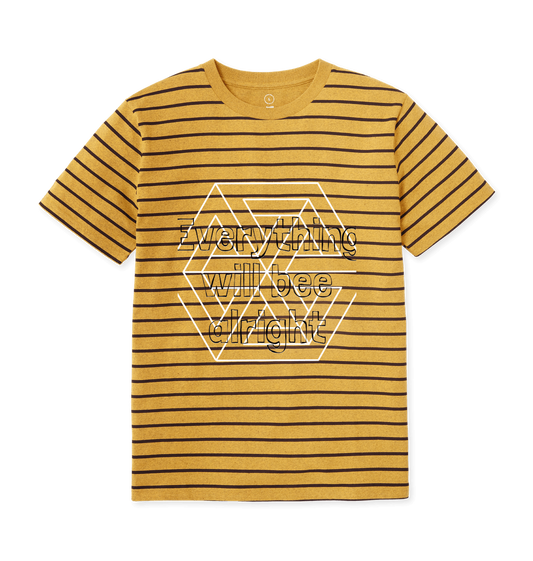 Sunflower Yellow Stripes Printed T-shirt Front