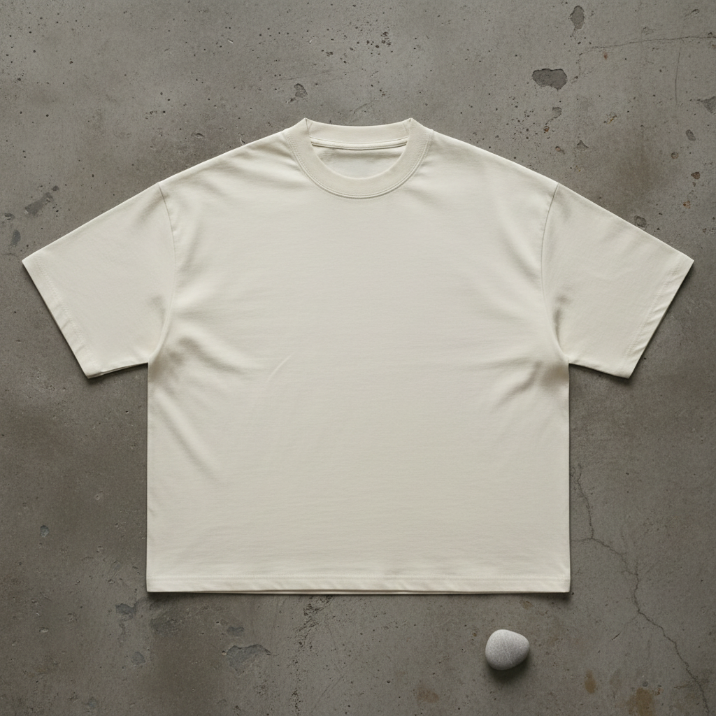 Boxy Oversized Tee — Heavyweight Pure Cotton