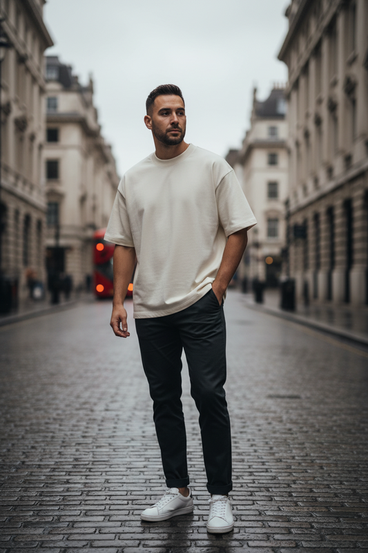 Boxy Oversized Tee — Heavyweight Pure Cotton