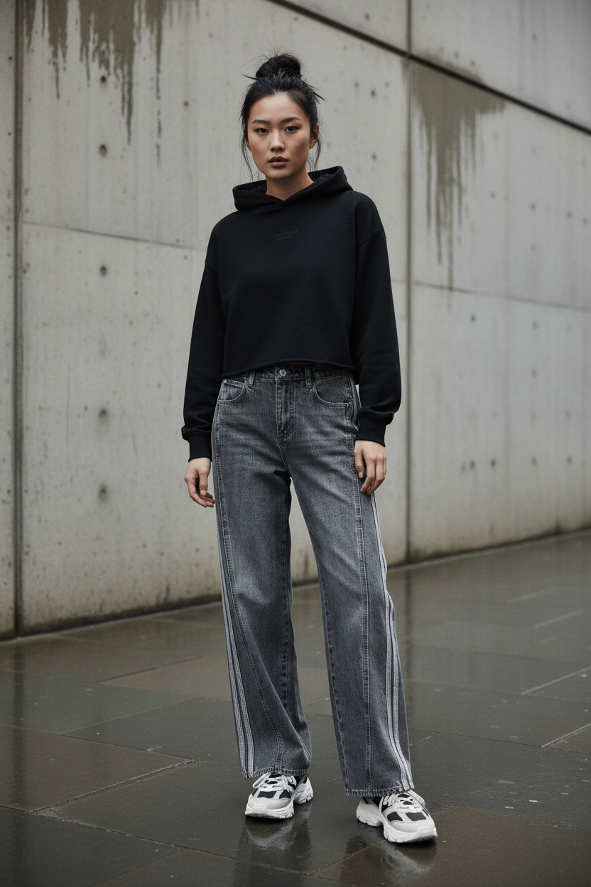 Urban Girl Wide Leg Denim Jeans