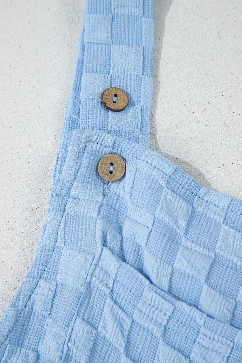 Checkered Pocketed Wide Leg Overalls - Premium Jumpsuit from Trendsi - Just $24.70! Shop now at Craftklart.store