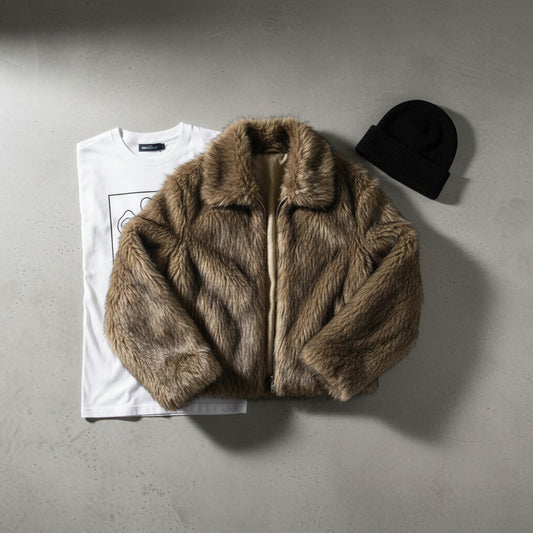Women's Faux Fur Jacket — Oversized Winter Coat