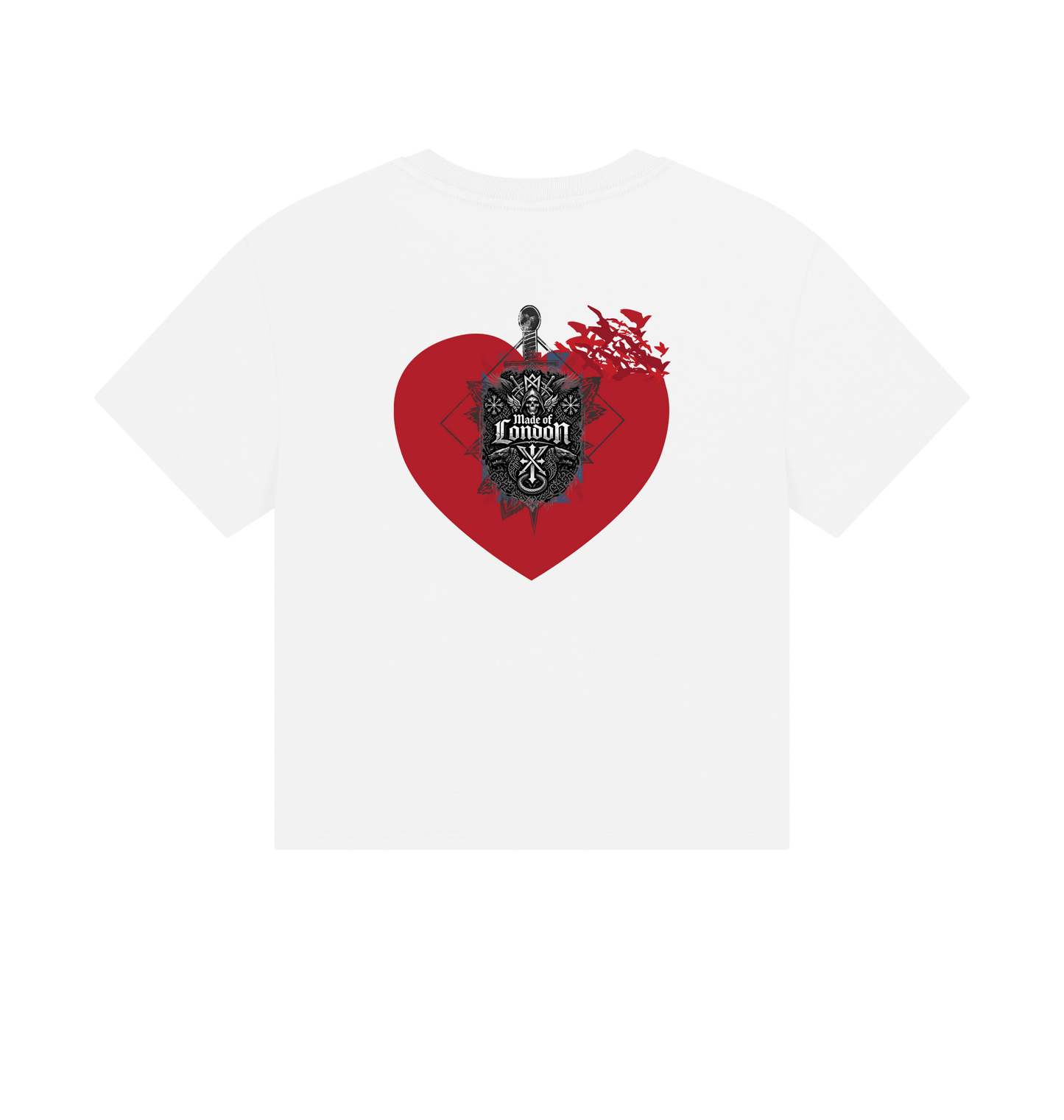 White Printed T-shirt Back