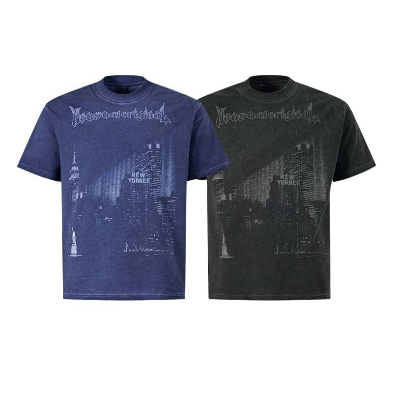 Craftklart Distressed Graphic Tee — Washed American Retro