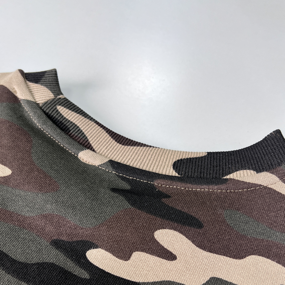 Camo Heavyweight Crewneck — 420GSM Oversized Sweatshirt