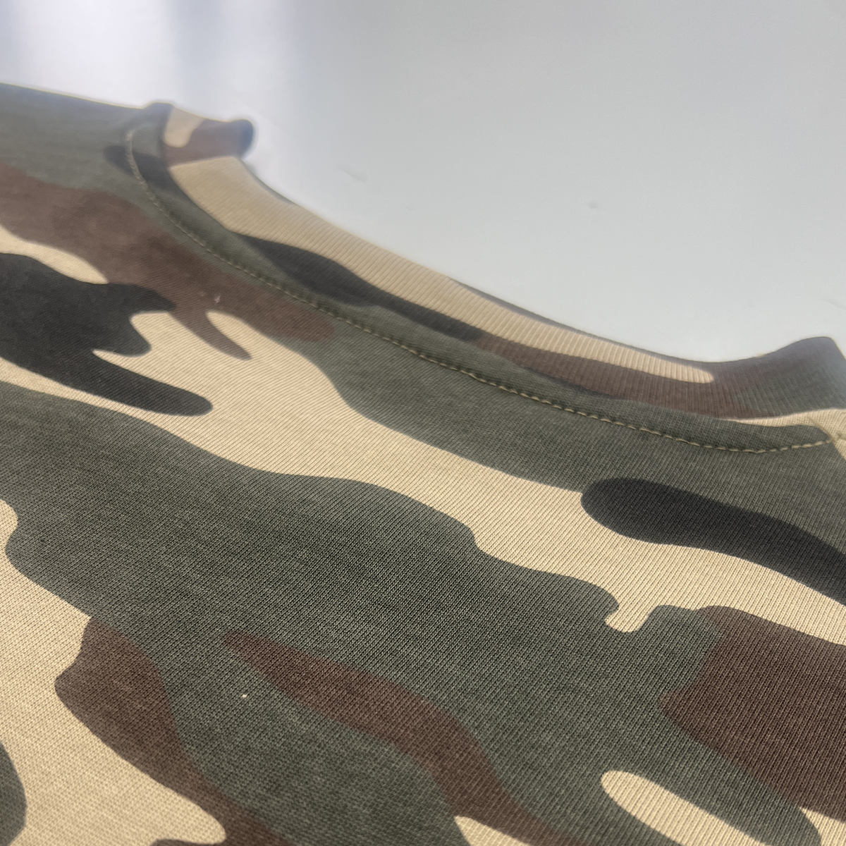Heavyweight Boxy Cropped Camo Tee — 270GSM