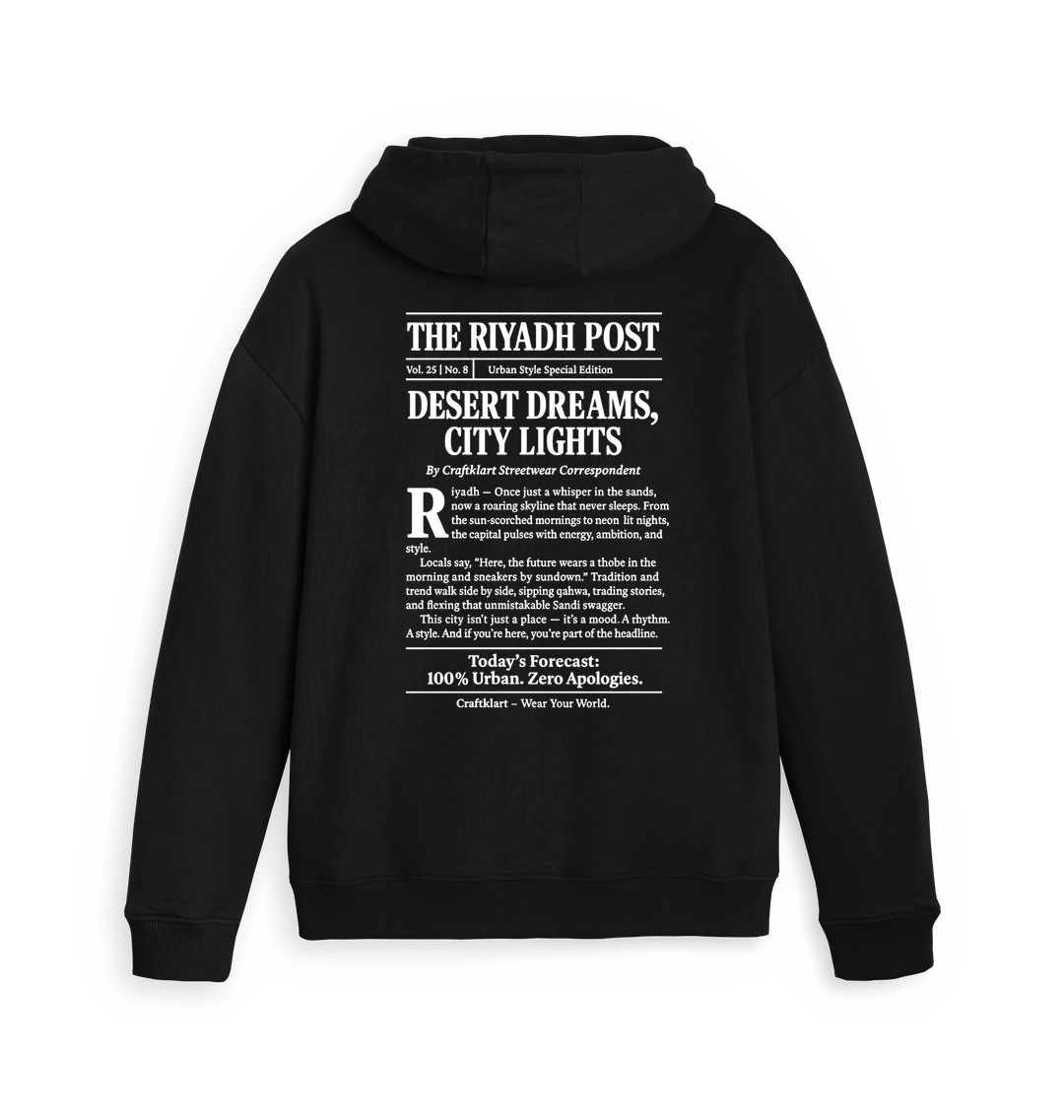 Black Zip hoody Back