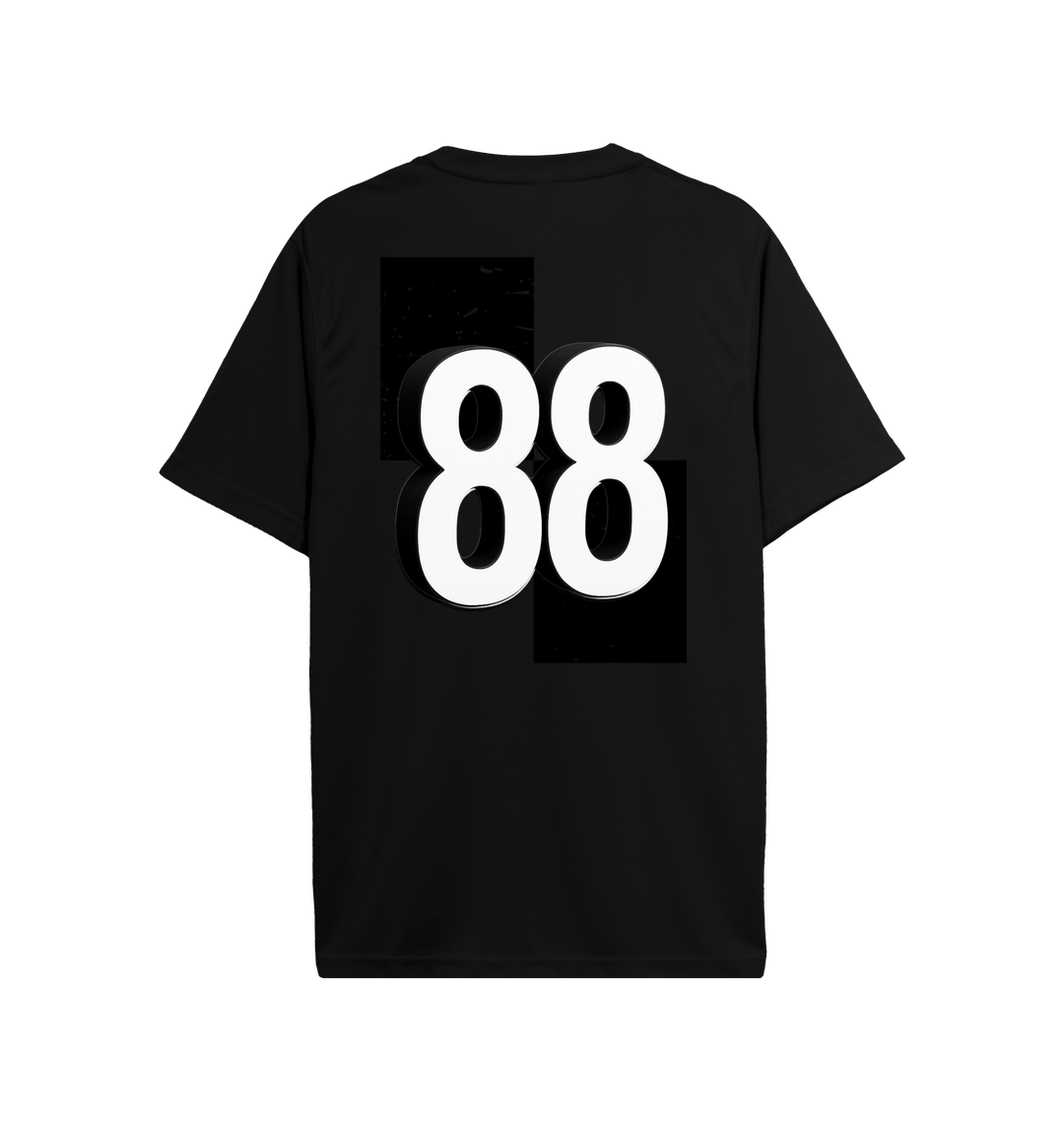 Jet Black Printed T-shirt Back