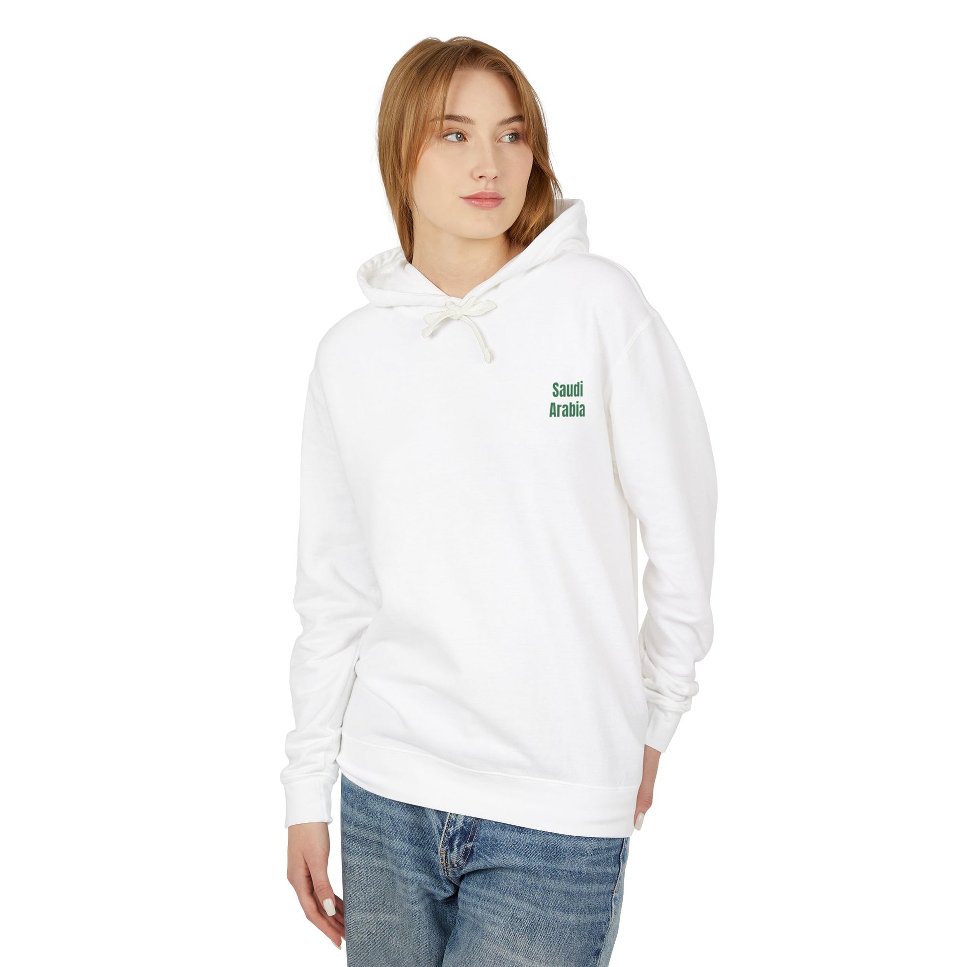 Saudi Arabia Lightweight Hooded Sweatshirt - Premium Hoodie from Printify - Just $48.41! Shop now at Craftklart.store
