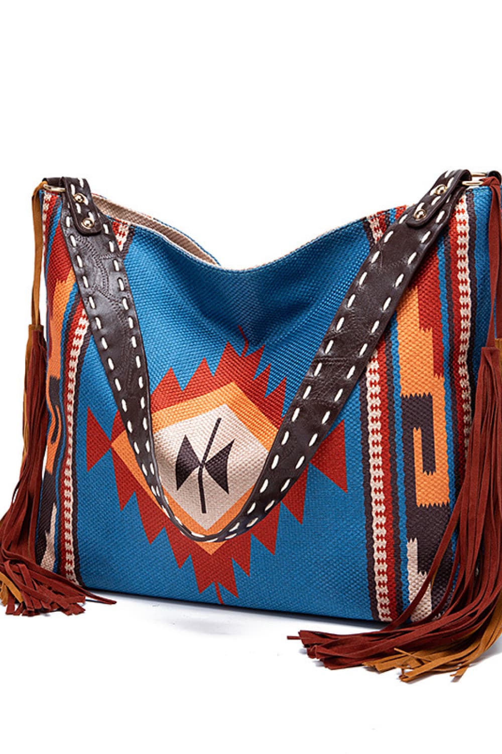 Geometric Canvas Tote Bag - Premium Crossbody Bag from Trendsi - Just $29.75! Shop now at Craftklart.store