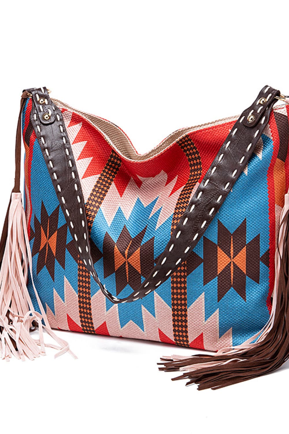 Geometric Canvas Tote Bag - Premium Crossbody Bag from Trendsi - Just $29.75! Shop now at Craftklart.store