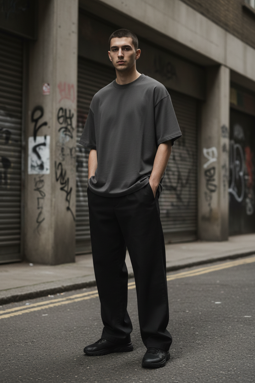 Boxy Oversized Tee — Heavyweight Pure Cotton